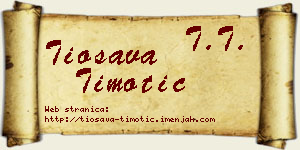 Tiosava Timotić vizit kartica